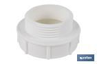 Waste Adaptor with 1" 1/4 male - 1" 1/2 female threads | For Flexible Waste Pipe | Plumbing accessory - Cofan