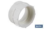 Waste Adaptor with 1" 1/2 male - 1" 1/4 female threads | For Flexible Waste Pipe | Plumbing accessory - Cofan