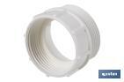 Waste Adaptor with 1" 1/2 male - 1" 1/4 female threads | For Flexible Waste Pipe | Plumbing accessory - Cofan