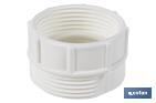 Waste Adaptor with 1" 1/2 male - 1" 1/4 female threads | For Flexible Waste Pipe | Plumbing accessory - Cofan