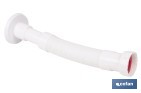 Tubo flexible y extensible para desagüe | Adecuado para lavabo y fregadero | Incluye embellecedor y junta plana | Disponible en diferentes medidas - Cofan