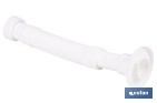 Tubo flexible y extensible para desagüe | Adecuado para lavabo y fregadero | Incluye embellecedor y junta plana | Disponible en diferentes medidas - Cofan