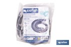 Manguera de desagüe para lavadora | Flexible corrugada con 0,8 a 2 metros y Ø24 mm - Cofan