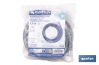 Manguera de entrada de agua con tuercas ABS para lavadora y lavavajillas con 1,5 m de longitud. Conexión 3/4" y hasta 12 bar - Cofan