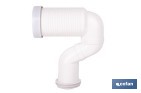 MANGUITO DE CONEXIÓN ACODADO EXCÉNTRICO 45° | CONEXIÓN RECORTABLE CON GOMA LABIADA | COMPATIBLE CON TUBERÍAS DE EVACUACIÓN DE Ø90 Y Ø110 MM