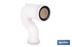 Manguito de conexión acodado excéntrico 45° | Conexión recortable con goma labiada | Compatible con tuberías de evacuación de Ø90 y Ø110 mm - Cofan