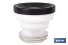 Manguito súper excéntrico para inodoro con junta de goma | Compatible con tuberías de Ø90 y Ø110 mm - Cofan