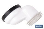 Manguito súper excéntrico para inodoro con junta de goma | Compatible con tuberías de Ø90 y Ø110 mm - Cofan