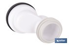 Manguito súper excéntrico para inodoro con junta de goma | Compatible con tuberías de Ø90 y Ø110 mm - Cofan