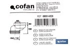Manguito súper excéntrico para inodoro con junta de goma | Compatible con tuberías de Ø90 y Ø110 mm - Cofan