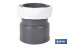 ENLACE MIXTO 1 1/2" X 40 MM | CONECTOR ROSCA A TUBO LISO CON TUERCA | CONECTOR PARA SIFÓN Y TUBERÍAS DE Ø40 MM