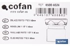 Enlace mixto 1 1/2" x 40 mm | Conector rosca a tubo liso con tuerca | Conector para sifón y tuberías de Ø40 mm - Cofan