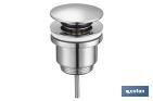 CLICK-CLACK VALVE | CHROMED-PLATED BRASS | 1" 1/4 THREAD | Ø63MM BIG PLUG INCLUDED