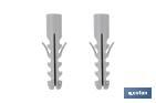 Set of Vertical Screws | Toilet Fixing Screws | M5 x 75 | Set of Two Screws, Caps and Wall Plugs - Cofan