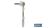 Set of Horizontal Screws | Toilet Fixing Screws | M5 x 75 | Set of Two Screws, Caps and Wall Plugs - Cofan