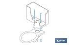 Conjunto de Tornillos | Fijación de Taza o Cisterna | M6 x 90 | Compuesto de 2 tornillos, Arandelas, Juntas y Palomillas - Cofan