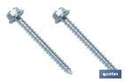 Set of Screws | Toilet Fixing Screws | Horizontal | Set of Bracket, Two Screws, Cups and A Wall Plug - Cofan