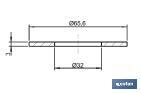 Joint | Dimensions : Ø32 x Ø65,6 x 3 mm | Pour Mécanisme WC Type Victoria | Réservoir Bas - Cofan