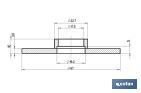 Joint à col | Dimensions : Ø19,2 x Ø67 x 3,5 mm | Pour Fermeture du Mécanisme WC | Citerne Basse - Cofan