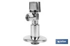 Set of 2 Angle Valves | Brass CW617N | 1/4 Turn Angle Valve - Cofan