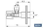 Ensemble de 2 Valves d'Équerre | Fabriqué en Laiton CW617N | Fermeture et Ouverture 1/4 de Tour - Cofan