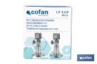 Set of 2 Angle Valves | Brass CW617N | 1/4 Turn Angle Valve - Cofan
