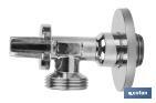 Valve d'Équerre pour Lave-linge | Dimensions : 1/2" x 3/4" | Fabriquée en Laiton CV617N | Fermeture et Ouverture 1/4 de Tour - Cofan