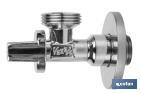 Valve d'Équerre pour Lave-linge | Dimensions : 1/2" x 3/4" | Fabriquée en Laiton CV617N | Fermeture et Ouverture 1/4 de Tour - Cofan