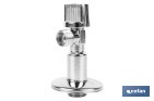 Set of 2 Angle Valves | Brass CW617N | 1/4 Turn Angle Valve - Cofan