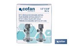 Set of 2 Angle Valves | Brass CW617N | 1/4 Turn Angle Valve - Cofan