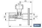 Angle Valve | Size: 1/2" x 3/4" | Big Hand Wheel for an Easy Opening and Closure | It is Suitable for Washing Machine - Cofan