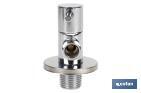 Valve d'équerre Modèle Lux | Système d'ouverture et de fermeture de 1/4 de tour | PN 16 bar | Deux dimensions - Cofan