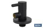 Angle valve | Lux Negra Model | 1/4 turn handle | PN16 | Black | Available in two sizes - Cofan