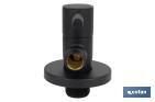 Angle valve | Lux Negra Model | 1/4 turn handle | PN16 | Black | Available in two sizes - Cofan