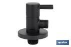 Angle valve | Lux Negra Model | 1/4 turn handle | PN16 | Black | Available in two sizes - Cofan