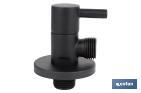 Angle valve | Lux Negra Model | 1/4 turn handle | PN16 | Black | Available in two sizes - Cofan