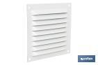 Ventilation grille with mosquito net | White aluminium | Available in various sizes - Cofan