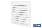 Ventilation grille with mosquito net | White aluminium | Available in various sizes - Cofan