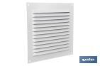 Ventilation grille with mosquito net | White aluminium | Available in various sizes - Cofan