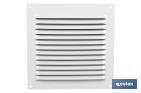 Ventilation grille with mosquito net | White aluminium | Available in various sizes - Cofan