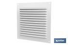 Ventilation grille with mosquito net | White aluminium | Available in various sizes - Cofan