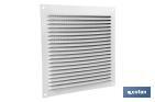 Ventilation grille with mosquito net | White aluminium | Available in various sizes - Cofan