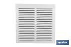 Ventilation grille with mosquito net | White aluminium | Available in various sizes - Cofan