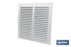 Ventilation grille with mosquito net | White aluminium | Available in various sizes - Cofan