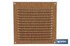 Grille de Ventilation | Fabriquée en Aluminium Couleur Bois | Avec ou Sans Moustiquaire - Cofan