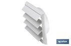 Ventilation grille with 4 movable strips | White ABS | Available in several sizes - Cofan