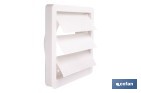 Ventilation grille with 4 movable strips | White ABS | Available in several sizes - Cofan