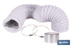 Tubo de evacuación extensible | Adecuado para secadora y aire acondicionado | Resistente hasta 150 °C | Disponible en diferentes medidas