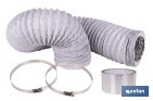 Tubo de evacuación extensible | Adecuado para secadora y aire acondicionado | Resistente hasta 150 °C | Disponible en diferentes medidas - Cofan