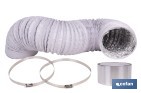 Tubo de evacuación extensible | Adecuado para secadora y aire acondicionado | Resistente hasta 150 °C | Disponible en diferentes medidas - Cofan